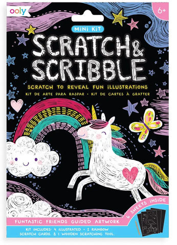 Mini Scratch & Scribble Art Kit: Funtastic Friends