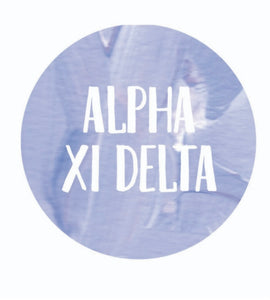 Alpha Xi Delta Round Sticker