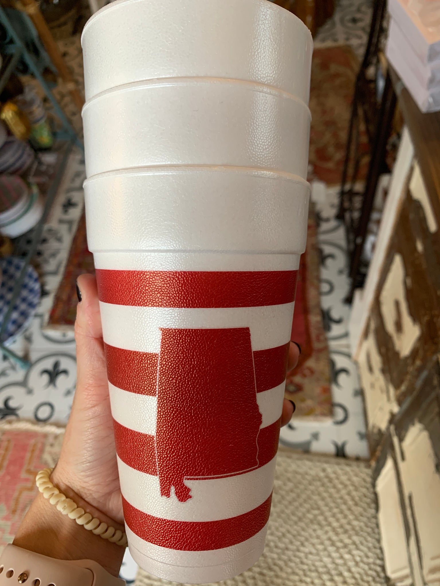 Styrofoam Alabama cups (set of 12)