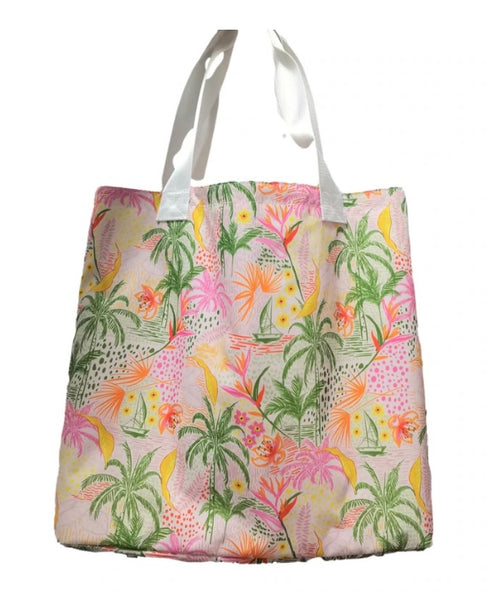 TRVL Flip It Tote-Tropics Lattice/Lattice Blush