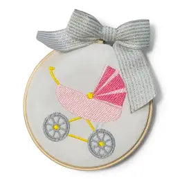 Baby Girl Carriage Ornament