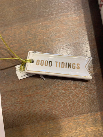 Small good tidings ornament