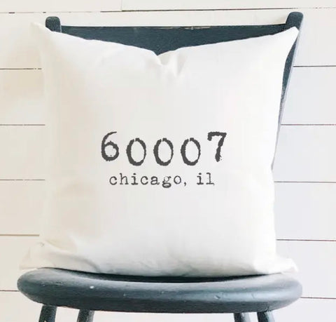 35209 Zip Code - Cotton Canvas Pillow