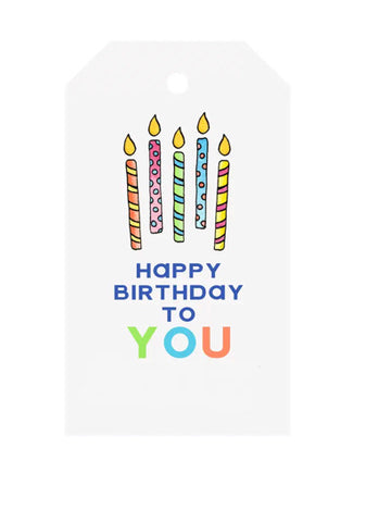 Birthday Candles Luggage Gift Tags