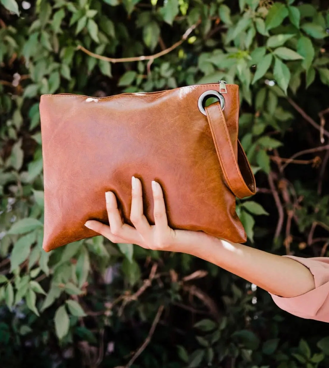 Brown Oversized Clutch