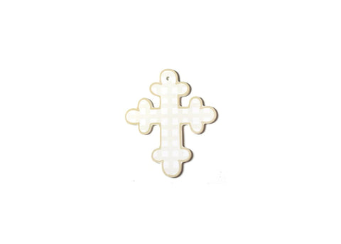 Ecru Gingham 10” Cross