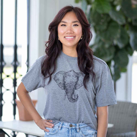Small Grey Elephant T Shirt