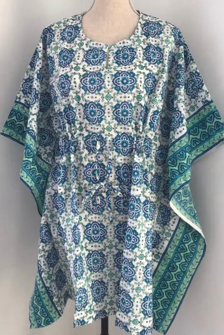 Kaftan Short Medallion Blue