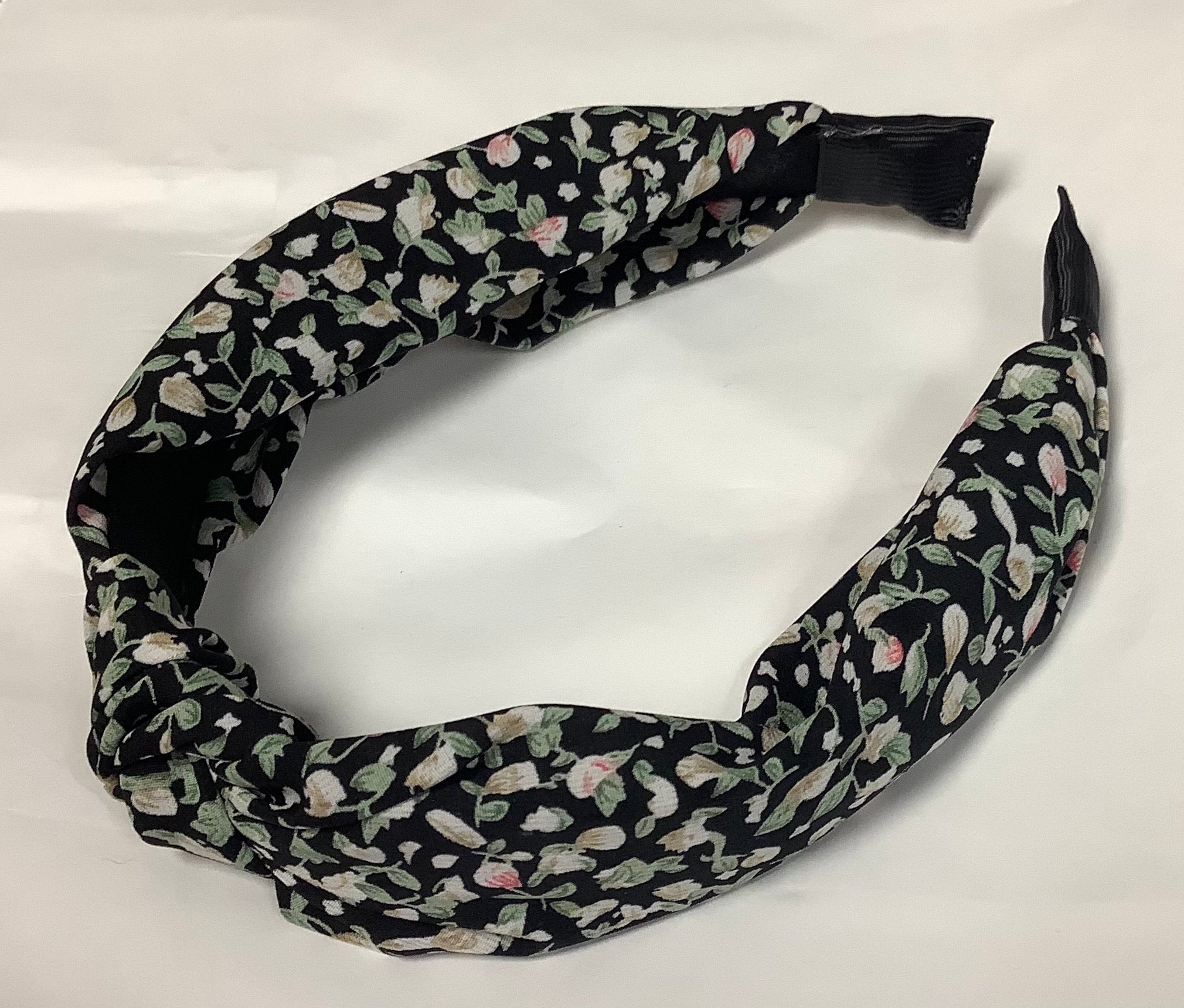 Black and Pink Floral Headband