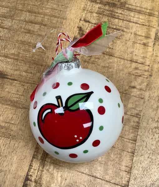 Best Teacher/Apple Ball Ornament