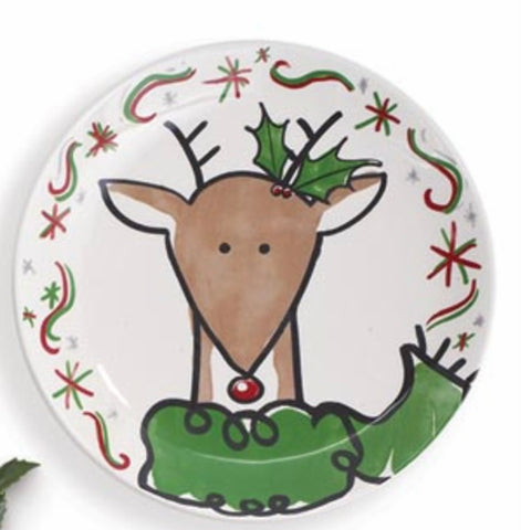 8” Reindeer Plate