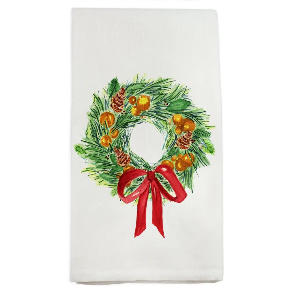 Christmas Wreath Dishtowel