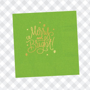 Merry and Bright beverage napkins