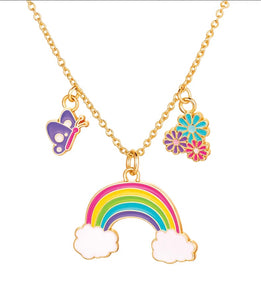 Girl Nation Rainbow Charms Necklace