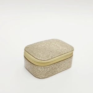 Gold glitter mini jewelry box