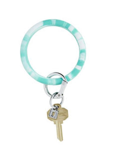Silicone In the Pool Turquoise Marble oventure key ring