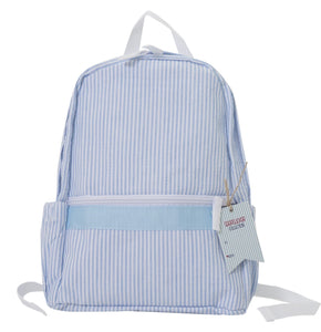 Seersucker Mini Backpack- Blue