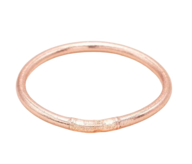 Rose Gold Silicone Bangle Bracelet 3 pack