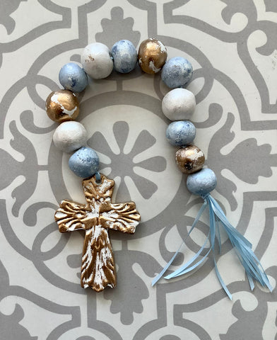 Blue Baby Boy Clay Blessing Beads