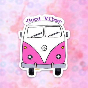 Good Vibes Bus vinyl sticker