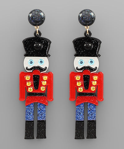 Toy Soldier Acrylic Earrings