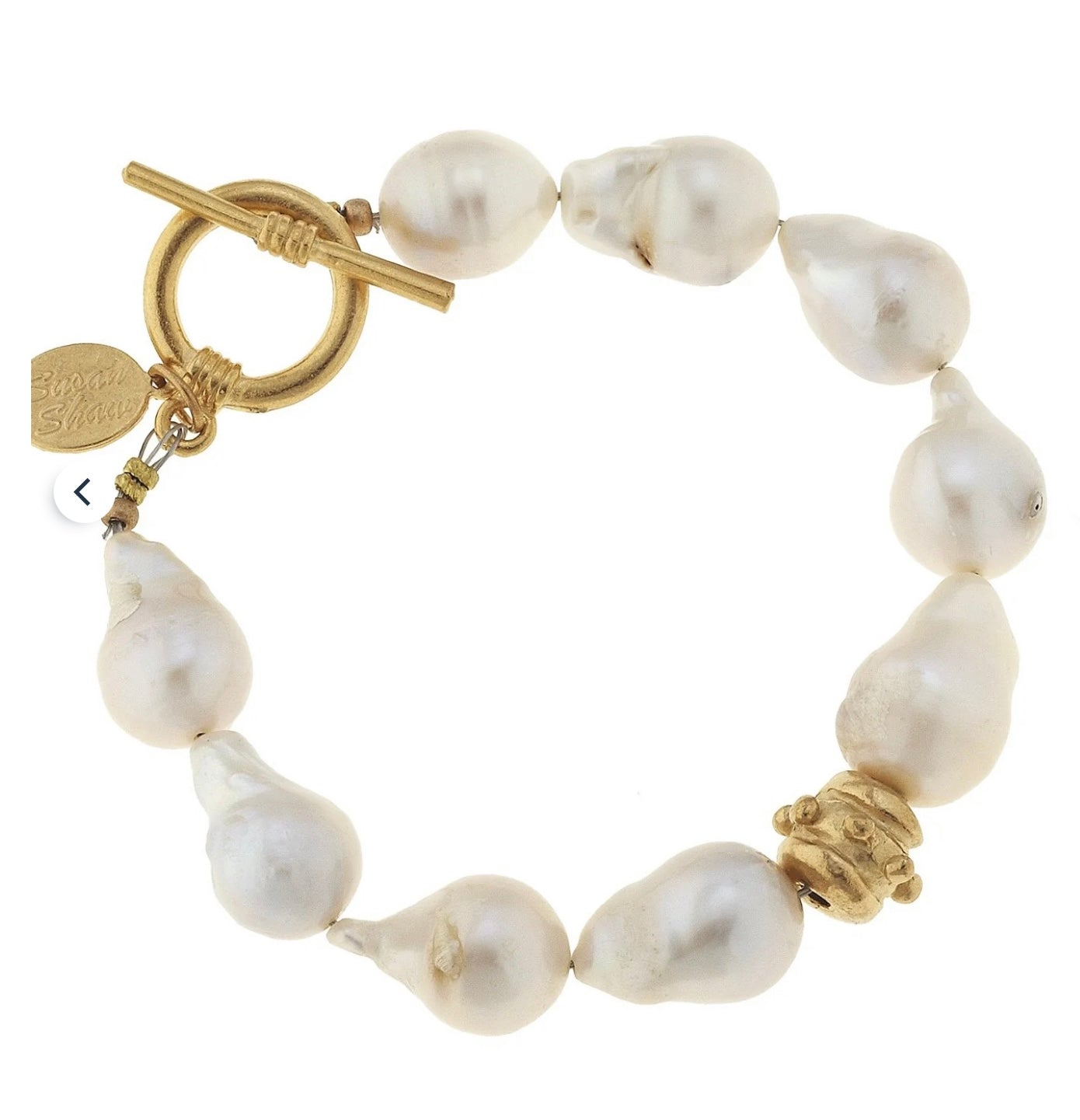 Susan Shaw Freshwater Pearl Toggle Bracelet