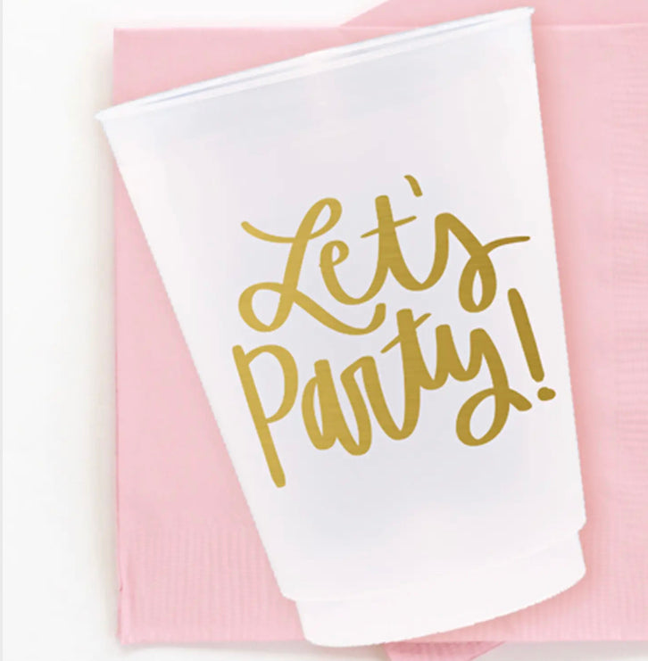 Let’s party frosted cup set