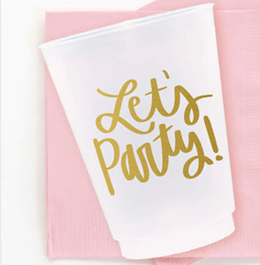 Let’s party frosted cup set