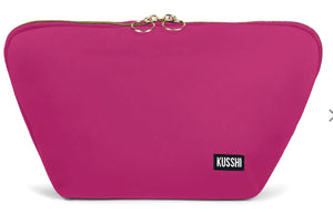 Kusshi large Vacationer Makeup Bag- Bright Pink/Turquoise
