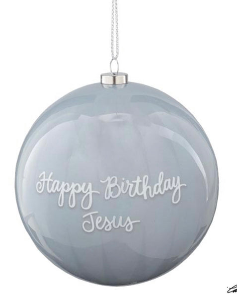 Happy Birthday Jesus Manger Ornament