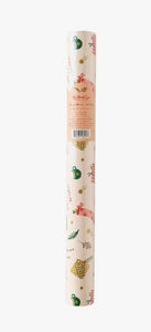 Pale Pink Christmas Motif Paper Table Runner