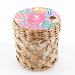 Tutti Fruity Candle in Rattan Holder