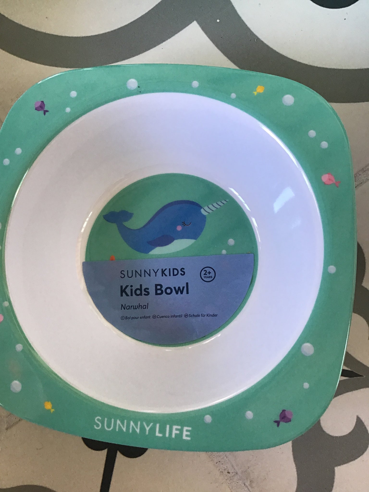 Kids narwhal bowl