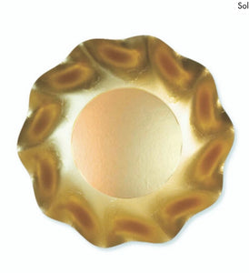 6.5” Wavy Gold Paper Appetizer Bowls (Pack of 8)