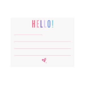 Hello! Flat Note Card (set of 10)