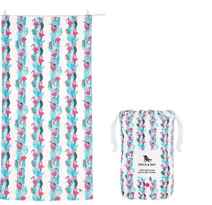 Dock and bay towel-JUNGLE - FLAMINGO FEVER-