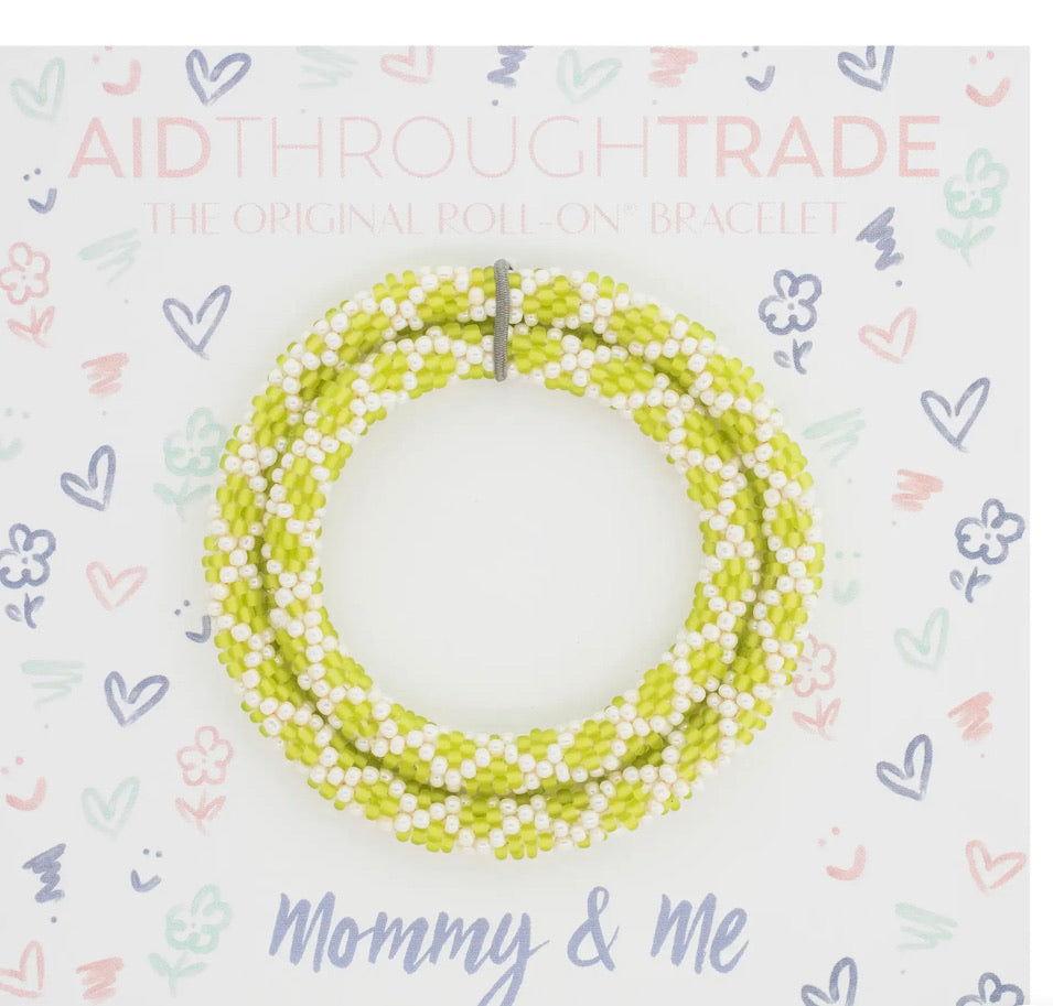Mommy & Me Roll-On® Bracelets Kiwi - Set of 2