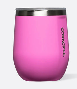 Corkcicle 12 oz. Stemless- Miami Pink