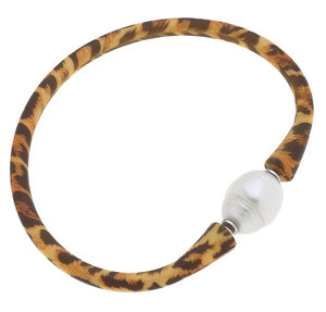 Bali Pearl Silicone Bracelet-Leopard