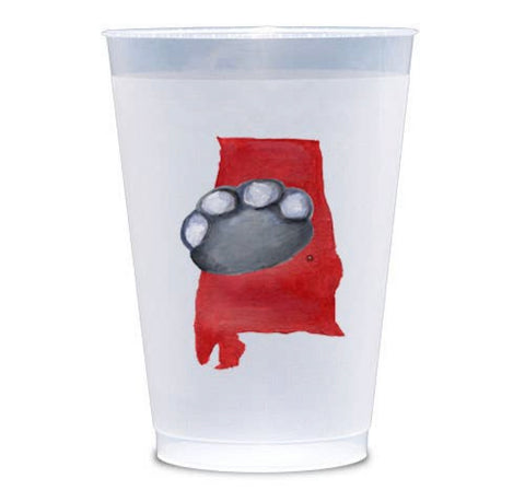 Roll tide Alabama plastic cups