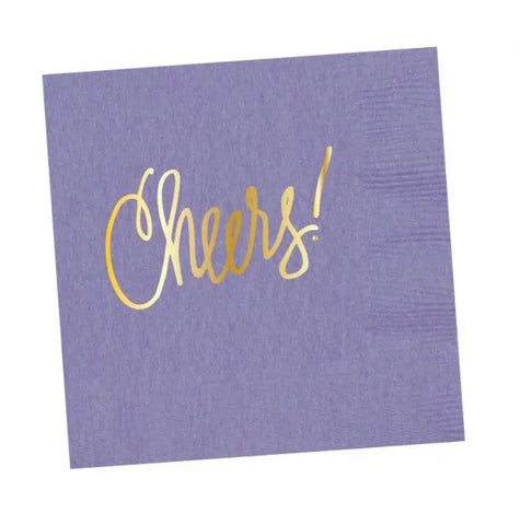 Cheers Cocktail Napkins- Lavender