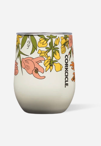 Corkcicle Stemless Wine - wildflower Cream