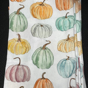 Pumpkin print tea towel
