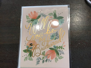 Rifle will you be my bridesmaid card