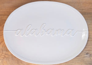 White alabama platter- oval