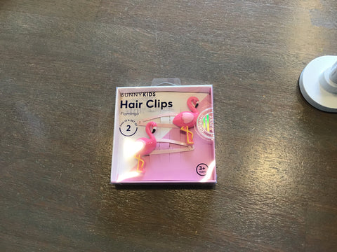 Flamingo hair clips
