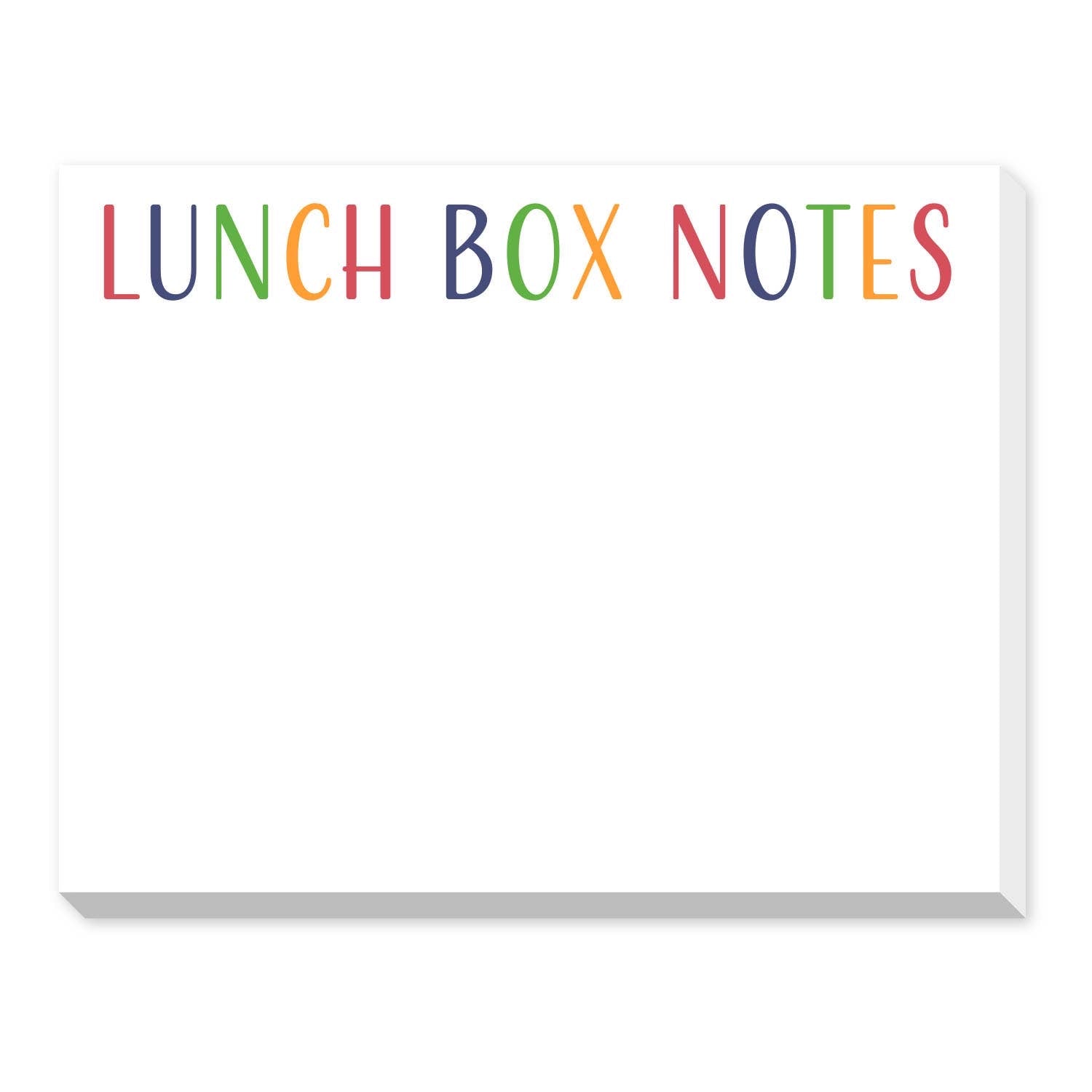 Primary Color Lunchbox Notes