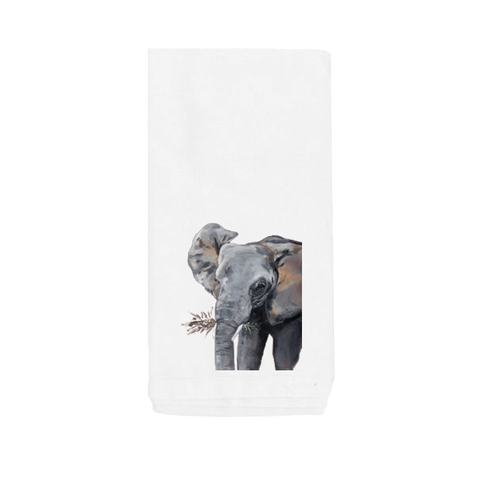 Elephant Printed Tea Towel