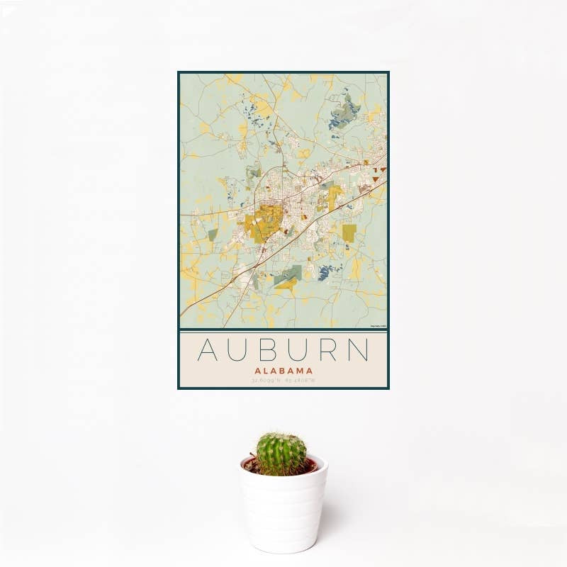 Auburn Map Print