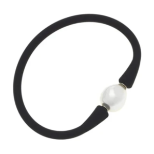 Pearl Silicone Bracelet black